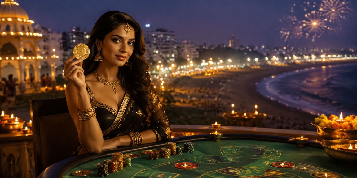Live casino dealer hosting a session with players